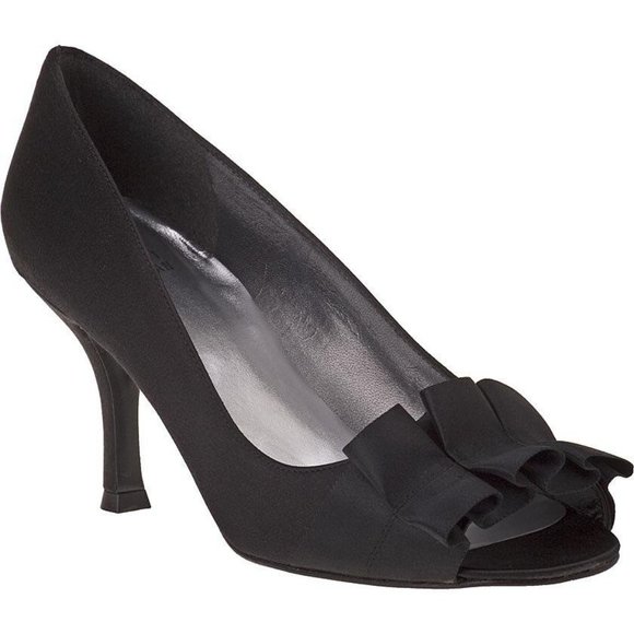 Stuart Weitzman Shoes - STUART WEITZMAN GigiRitz Satin Ruffle Heels